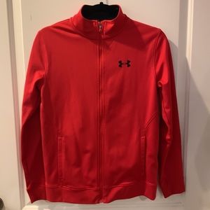 Boys Under Armour pants (medium) sweat shirt/jacket (large)